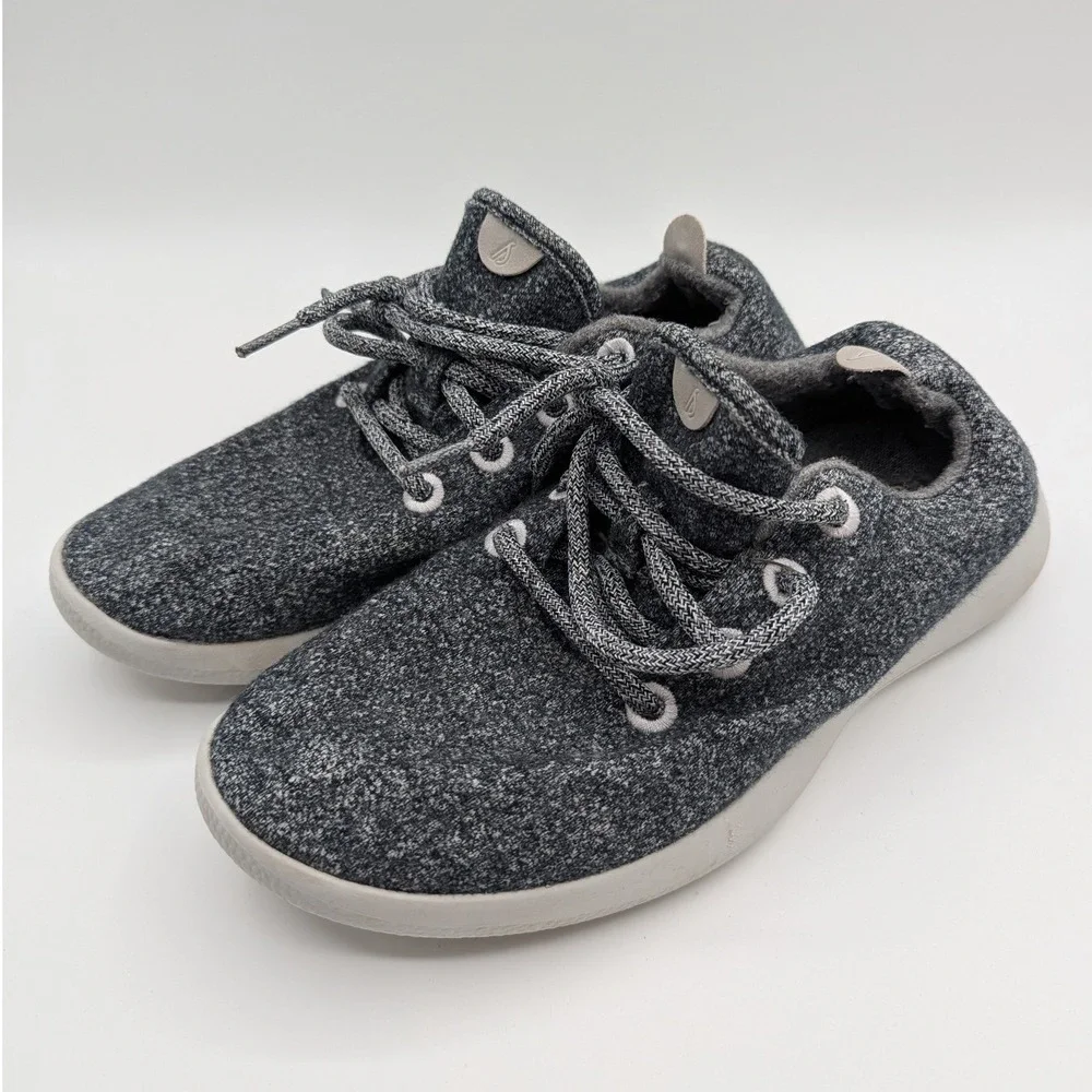 Allbirds Wool Runners Charcoal Grey Knit Lace Up Sneakers‎ Women's US W9
